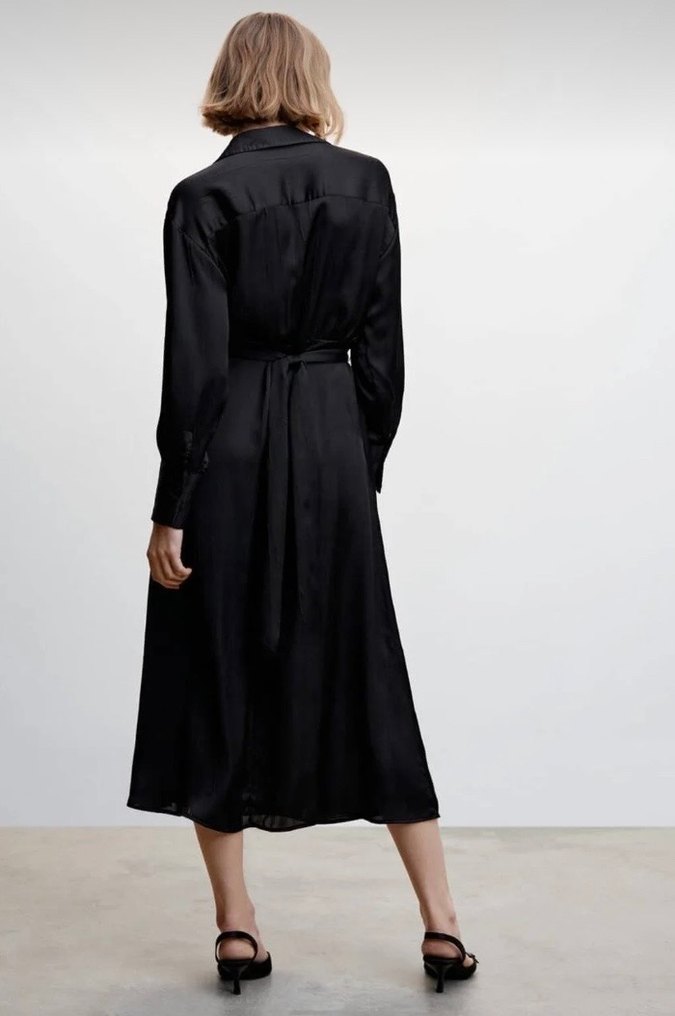 MANGO Siyah Elbise - Görsel 4