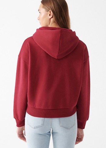 Kapüşonlu Bordo Sweatshirt MAVİ - Görsel 2