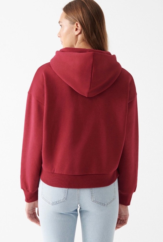 Kapüşonlu Bordo Sweatshirt MAVİ - Görsel 2