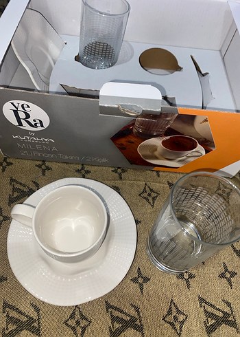 Kütahya Kahve Fincanı ve Bardak Seti 2 kişilik - Görsel 3