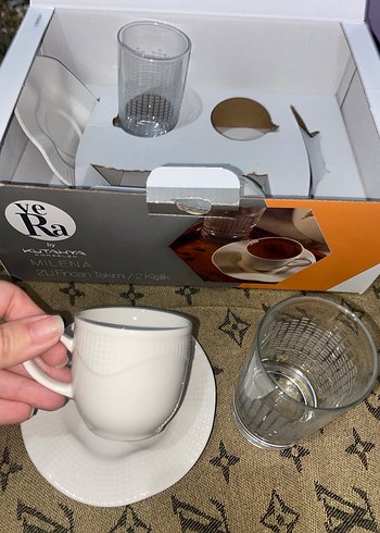 Kütahya Kahve Fincanı ve Bardak Seti 2 kişilik - Görsel 4