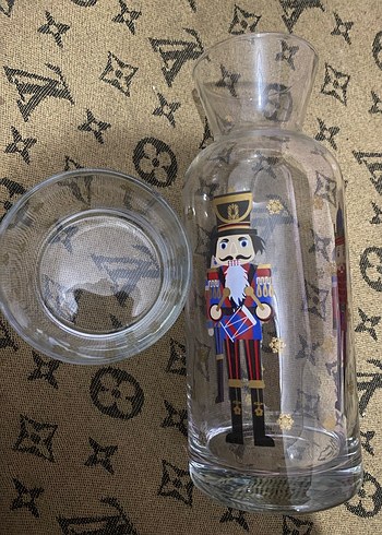 LCW HOME  Fındıkkıran Baskılı Cam Bardaklı Sürahi 720 Ml - Görsel 6