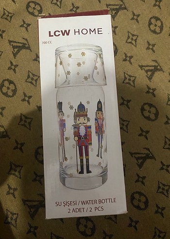 LCW HOME  Fındıkkıran Baskılı Cam Bardaklı Sürahi 720 Ml - Görsel 4