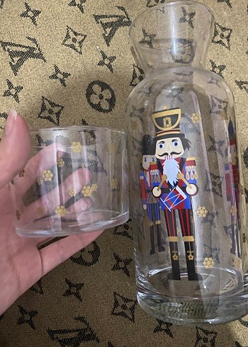 LCW HOME  Fındıkkıran Baskılı Cam Bardaklı Sürahi 720 Ml - Görsel 7