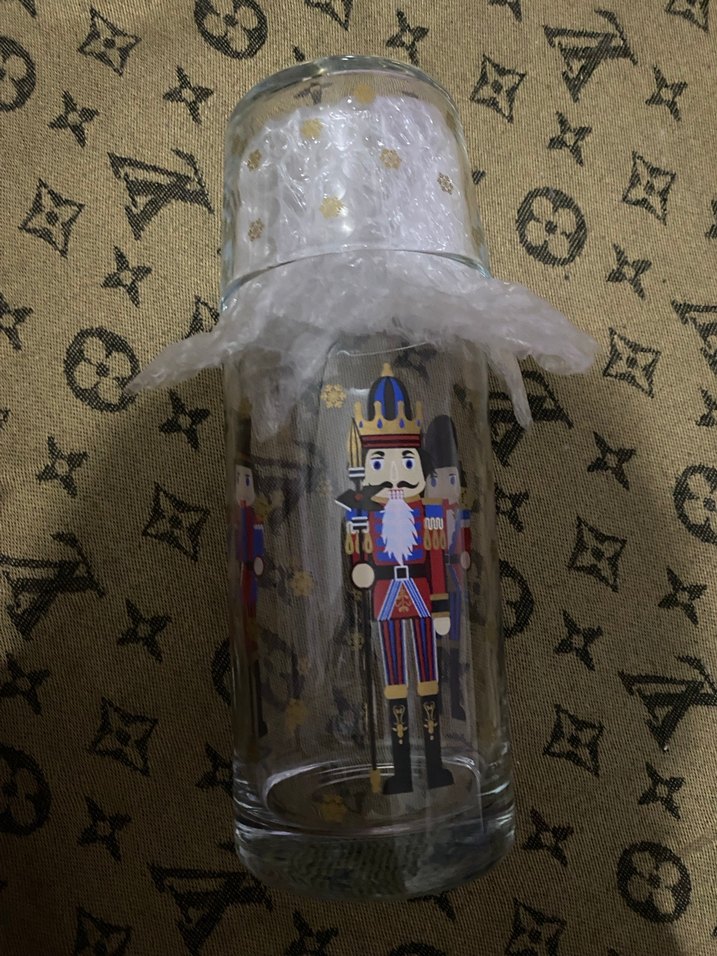 LCW HOME  Fındıkkıran Baskılı Cam Bardaklı Sürahi 720 Ml - Görsel 5