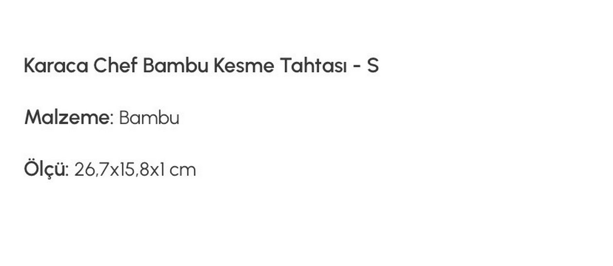 Karaca Chef Bambu Kesme Tahtası - S - Görsel 3