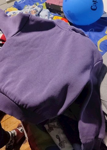 Mor Baskılı Çocuk Sweatshirt - Görsel 2