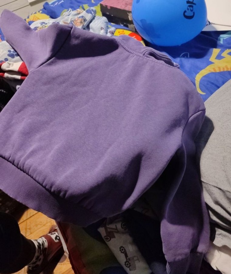 Mor Baskılı Çocuk Sweatshirt - Görsel 2