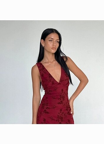 Sheinside Bordo ithal Carmen elbise