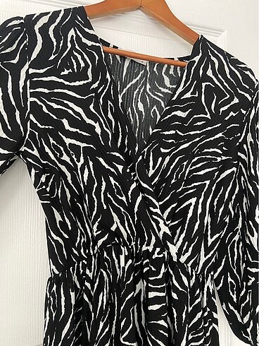 m Beden Zebra desen elbise