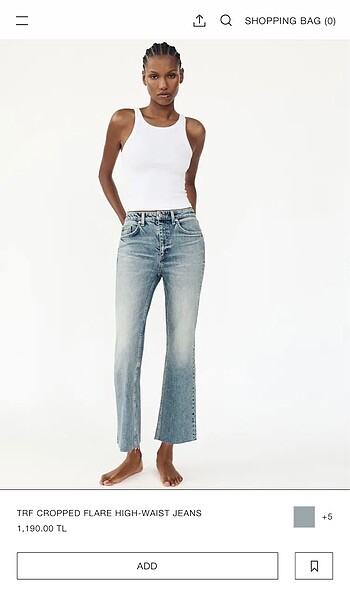 Zara zara cropped flare jean