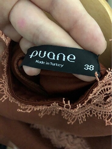 Kiremit rengi tüllü abiye - Görsel 4