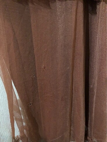 Kiremit rengi tüllü abiye - Görsel 6