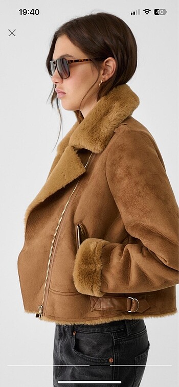 Stradivarius stradivarius kürklü ceket