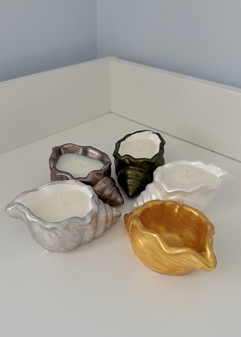 Deniz Kabuğu Şeklinde Mumluk Seti - Görsel 3