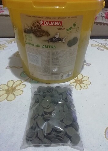 Dajana spirulina wafers çöpçü ve vatoz yemi 
