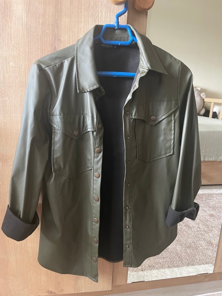 Deri Kadın Gömlek - Görsel 3