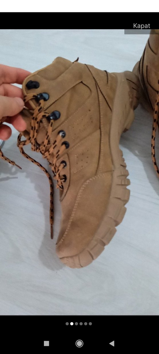 taba rengi Süet Bağcıklı Erkek Bot - Görsel 2