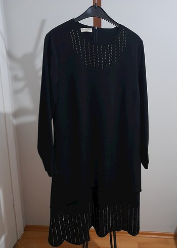 Uzun Siyah Gotik Kesim Tunik