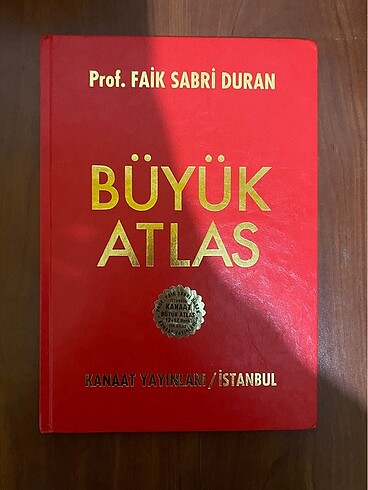 BÜYÜK ATLAS PROF FAİK SABRİ DURAN