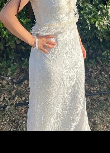 36 Beden beyaz Renk Söz nişan nikah elbisesi