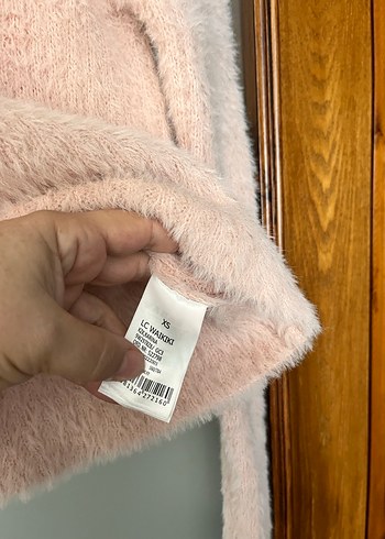 s Beden pembe Renk Lc waikiki kirpi peluş Pembe Yumuşak Dokulu Yarım Balıkçı Kazak