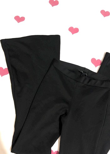 Zara Siyah Kadın İspanyol Paça Pantolon
