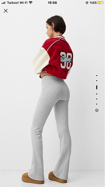 Bershka beli fitilli ispanyol paça pantolon