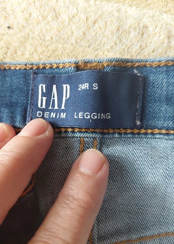 Kadın Mavi Normal Boy Kot Pantolon GAP marka - Görsel 7