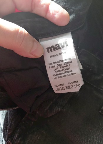 Kadın Siyah Bol Kesim Denim Jean mavi Jean yırtıklı - Görsel 6