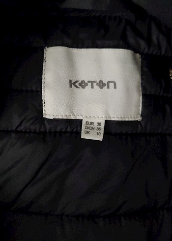 koton siyahKapüşonlu Fermuarlı Kadın ince mont - Görsel 4