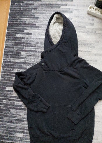 Erkek lacivert H&M Yüksek Yakalı Sweatshirt - Görsel 3