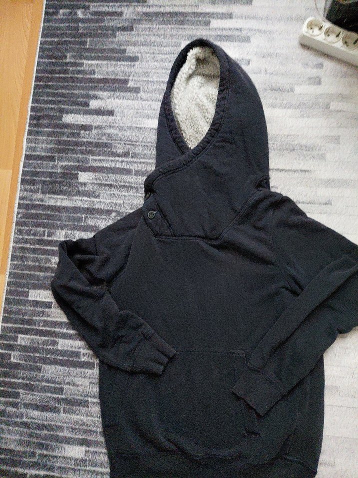 Erkek lacivert H&M Yüksek Yakalı Sweatshirt - Görsel 3