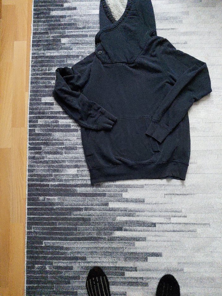 Erkek lacivert H&M Yüksek Yakalı Sweatshirt - Görsel 2