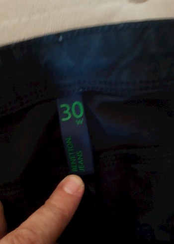 30 Beden siyah Renk Benetton Siyah Kadın Denim Pantolon