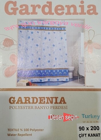 Gardenia banyo perdesi 1.kalite renk desen secin