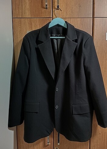 Siyah oversize blazer ceket 