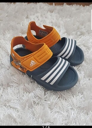 Adidas Gri Turuncu Çocuk Sandalet