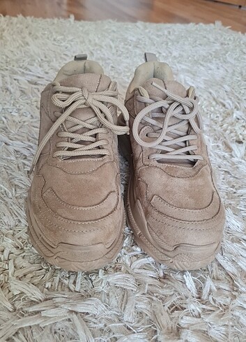39 Beden camel Renk Tonny Black Spor Ayakkabı Kalın Tabanlı