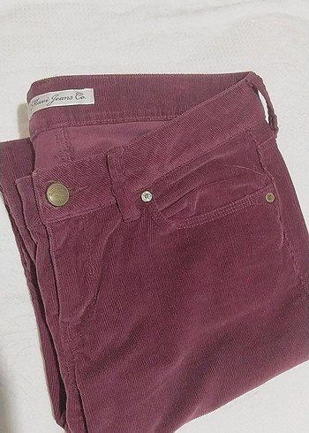 32 Beden bordo Renk Bordo Süet Kadın Dar Paça Pantolon