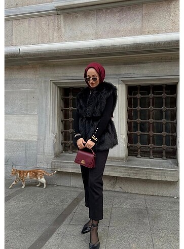 zara peluş kürk - Görsel 5