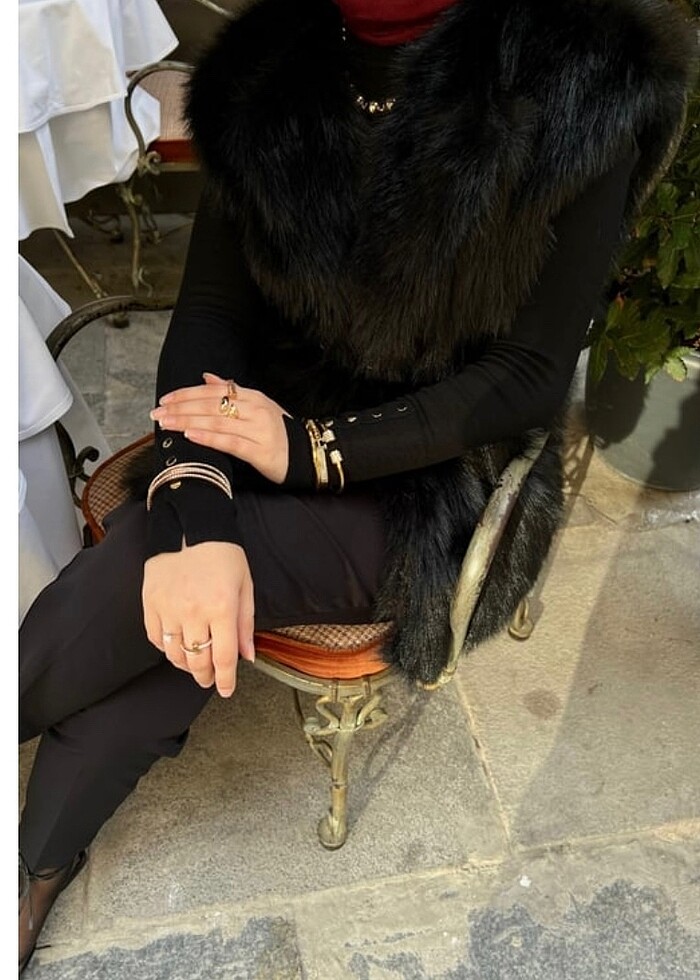 zara peluş kürk - Görsel 3