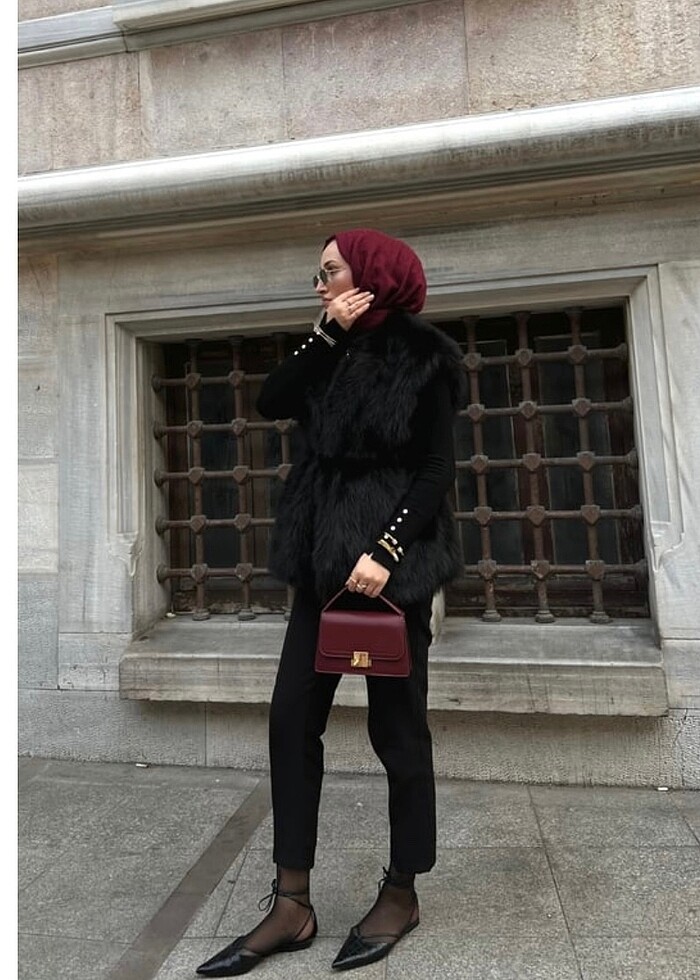 zara peluş kürk - Görsel 4