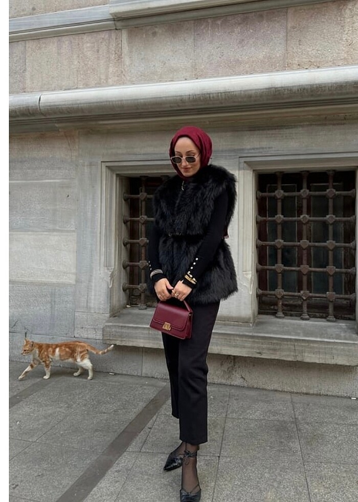 zara peluş kürk - Görsel 5