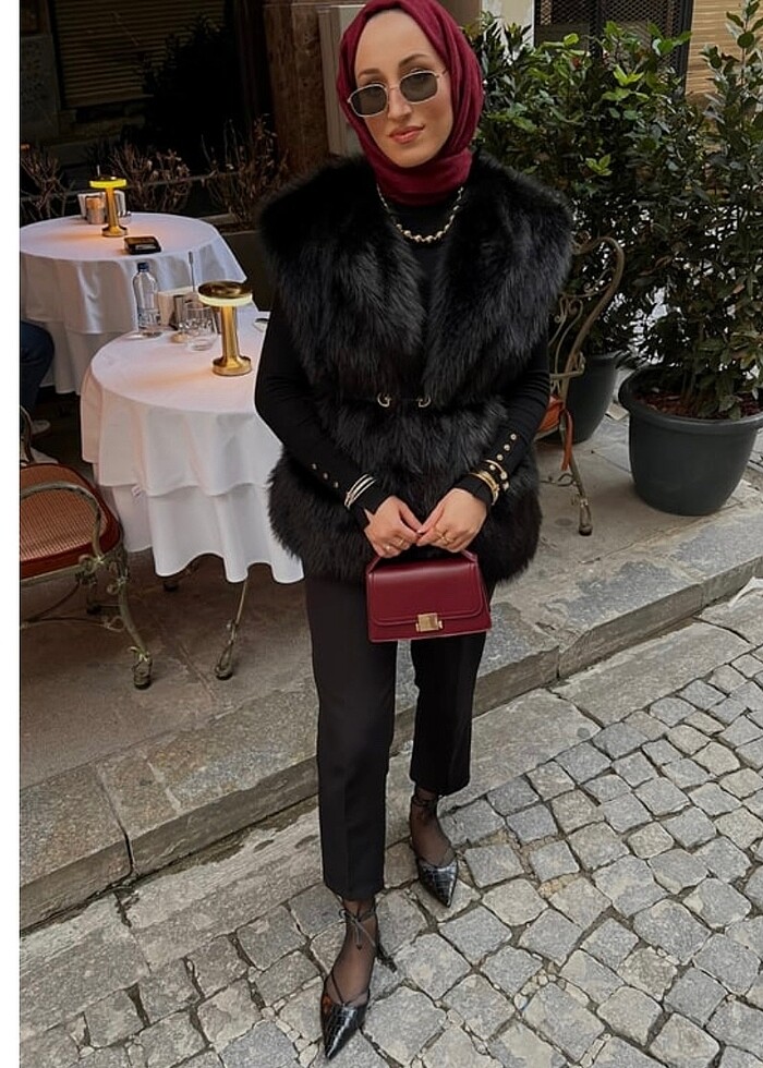 zara peluş kürk - Görsel 2