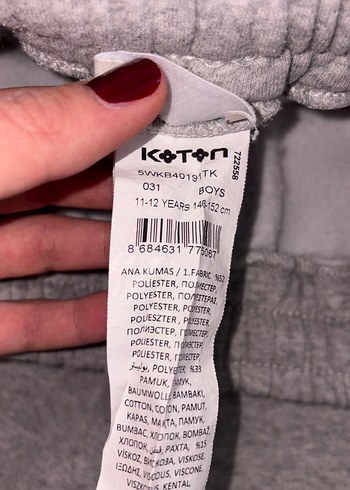 Gri erkek çocuk eşofman Altı - Görsel 7