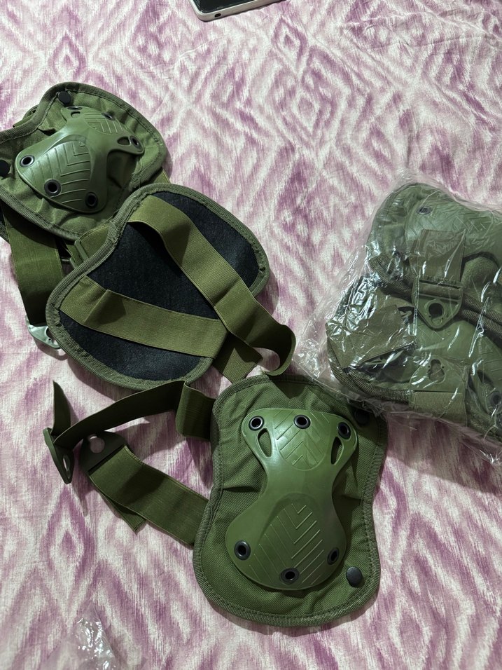 Haki Kamuflaj  Dizlikleri Velcro - Görsel 4