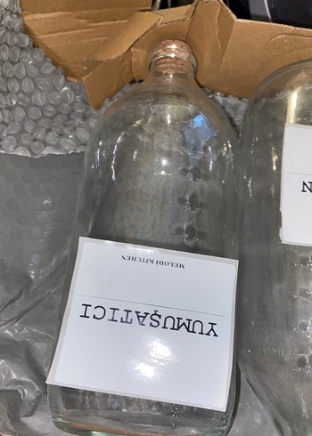 Gri Beyaz Cam Bebek Şişesi - Görsel 3