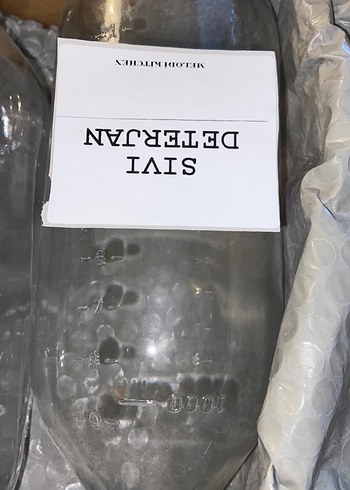 Gri Beyaz Cam Bebek Şişesi - Görsel 2