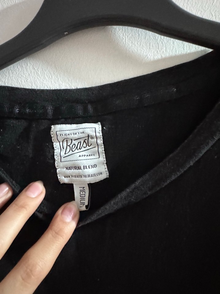 Siyah Baskılı Oversize Tişört Beast - Görsel 3